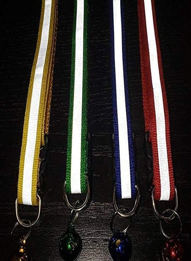 Pups&Pets Reflective Safe Pets Collar with Bells Adjustable Length Puppy Collar Reflected Sot Nylon Collar for Puppy and Cat (Black) - Image 4